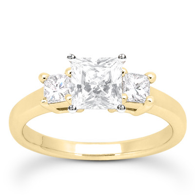 Princesss Cut Prong Set Diamond Engagement Ring (0.54 ct.tw.) - view 1