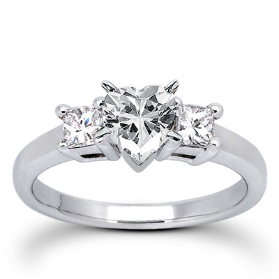 Princesss Cut Prong Set Diamond Engagement Ring (0.54 ct.tw.) - view 10