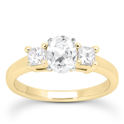 Princesss Cut Prong Set Diamond Engagement Ring (0.34 ct.tw.) - view 10 of 25