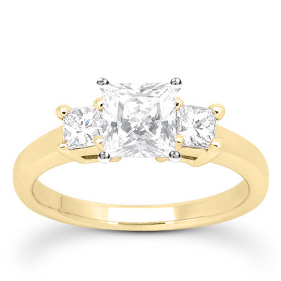 Princesss Cut Prong Set Diamond Engagement Ring (0.34 ct.tw.) - view 8 of 25