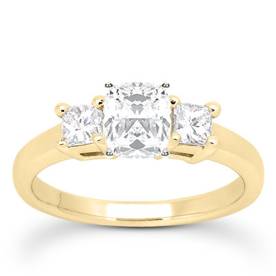 Princesss Cut Prong Set Diamond Engagement Ring (0.34 ct.tw.) - view 7 of 25