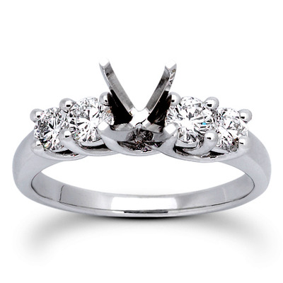 0.70 CT Round Cut Prong Set Diamond Engagement Ring - view 1