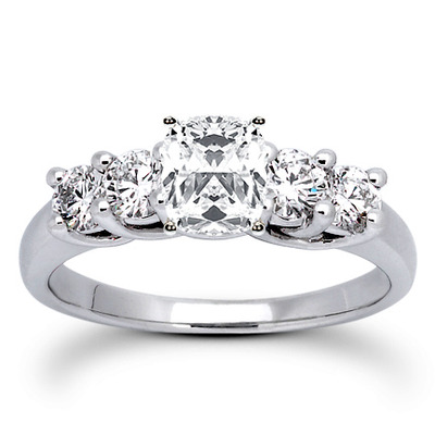 0.70 CT Round Cut Prong Set Diamond Engagement Ring - view 5