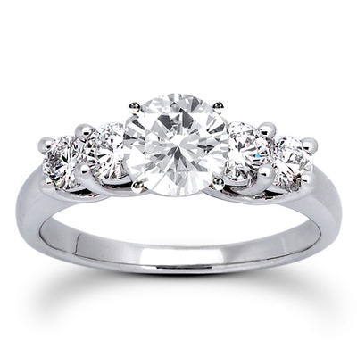 0.70 CT Round Cut Prong Set Diamond Engagement Ring - view 4