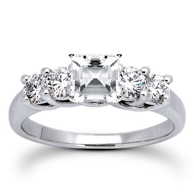 0.70 CT Round Cut Prong Set Diamond Engagement Ring - view 3