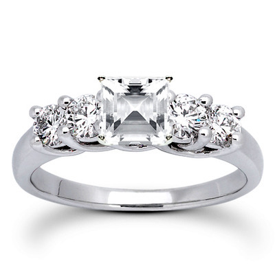 0.70 CT Round Cut Prong Set Diamond Engagement Ring - view 3 of 24