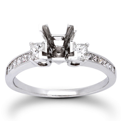  Princess Cut Prong Set Diamond Engagement Ring (0.58 ct. t.w.) - view 1