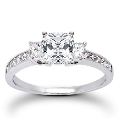  Princess Cut Prong Set Diamond Engagement Ring (0.58 ct. t.w.) - view 12