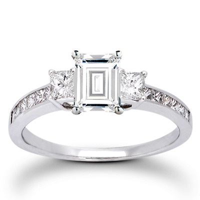  Princess Cut Prong Set Diamond Engagement Ring (0.58 ct. t.w.) - view 11