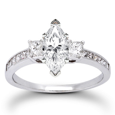  Princess Cut Prong Set Diamond Engagement Ring (0.58 ct. t.w.) - view 9