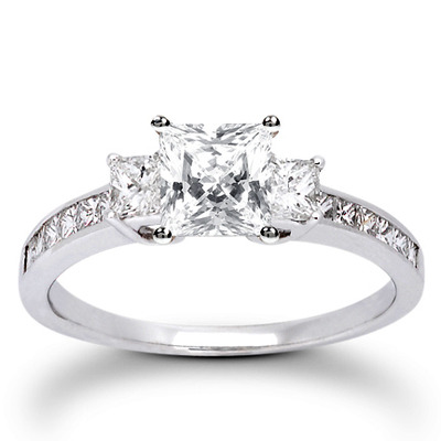  Princess Cut Prong Set Diamond Engagement Ring (0.58 ct. t.w.) - view 6