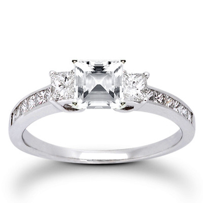  Princess Cut Prong Set Diamond Engagement Ring (0.58 ct. t.w.) - view 3