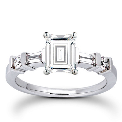 Multi-Shape Bar Set Diamond Bridal Ring (0.36 ct.tw.) - view 11 of 23