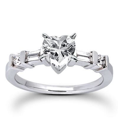 Multi-Shape Bar Set Diamond Bridal Ring (0.36 ct.tw.) - view 10 of 23