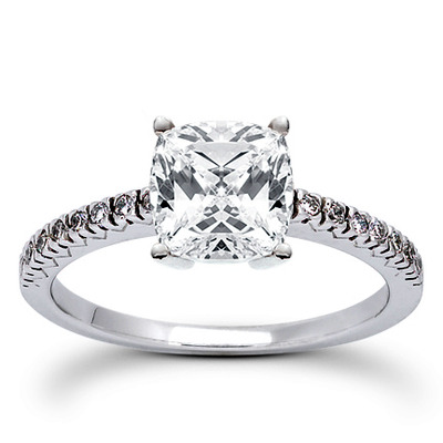  Round Cut Fish Tail Set Diamond Engagement Ring (0.16 ct. tw.) - view 1