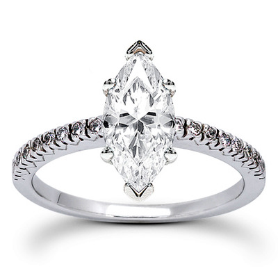  Round Cut Fish Tail Set Diamond Engagement Ring (0.16 ct. tw.) - view 10