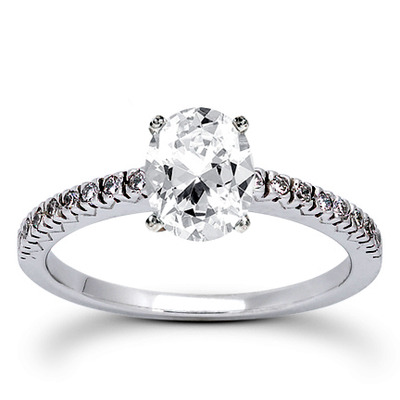  Round Cut Fish Tail Set Diamond Engagement Ring (0.16 ct. tw.) - view 9