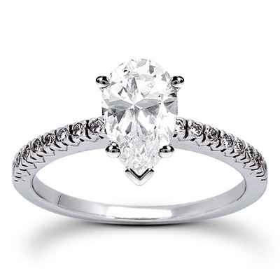  Round Cut Fish Tail Set Diamond Engagement Ring (0.16 ct. tw.) - view 8