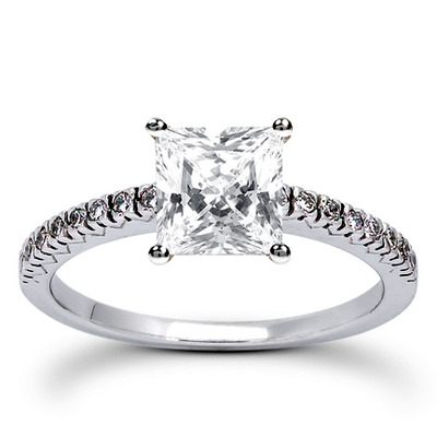  Round Cut Fish Tail Set Diamond Engagement Ring (0.16 ct. tw.) - view 7