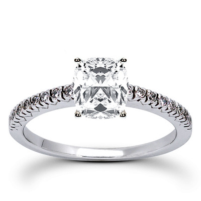  Round Cut Fish Tail Set Diamond Engagement Ring (0.16 ct. tw.) - view 6