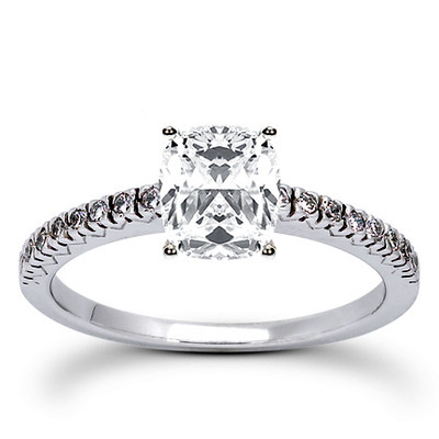  Round Cut Fish Tail Set Diamond Engagement Ring (0.16 ct. tw.) - view 6 of 24