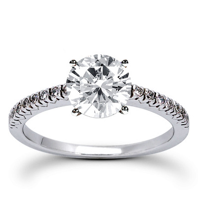  Round Cut Fish Tail Set Diamond Engagement Ring (0.16 ct. tw.) - view 5