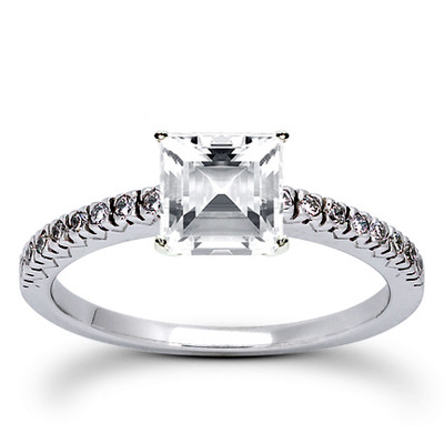  Round Cut Fish Tail Set Diamond Engagement Ring (0.16 ct. tw.) - view 4