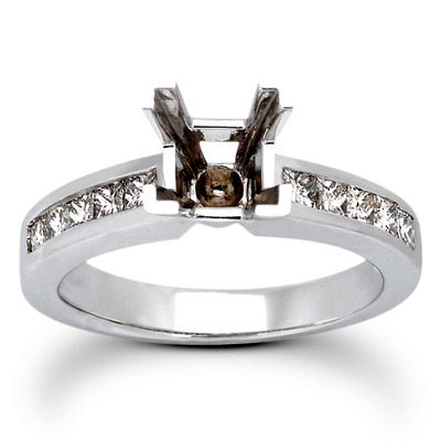 Princesss Cut Channel Set Diamond Engagement Ring (0.50 ct. tw.) - view 17