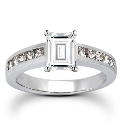 Princesss Cut Channel Set Diamond Engagement Ring (0.50 ct. tw.) - view 1