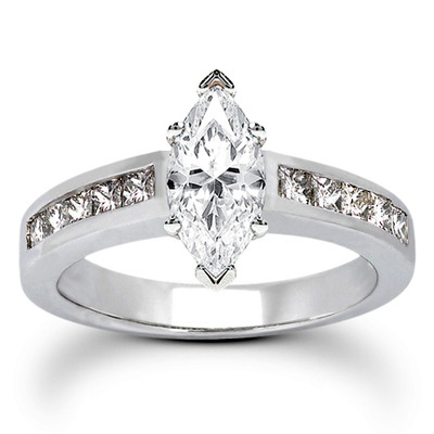 Princesss Cut Channel Set Diamond Engagement Ring (0.50 ct. tw.) - view 13