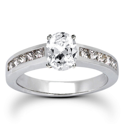 Princesss Cut Channel Set Diamond Engagement Ring (0.50 ct. tw.) - view 12