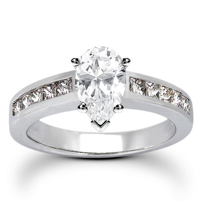 Princesss Cut Channel Set Diamond Engagement Ring (0.50 ct. tw.) - view 11