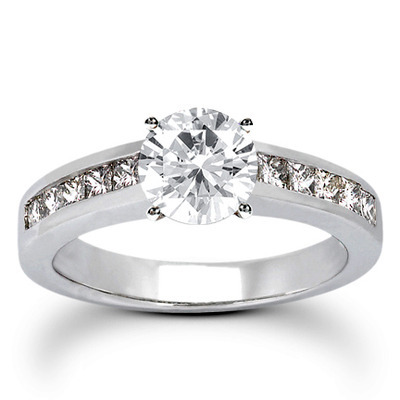 Princesss Cut Channel Set Diamond Engagement Ring (0.50 ct. tw.) - view 8 of 27