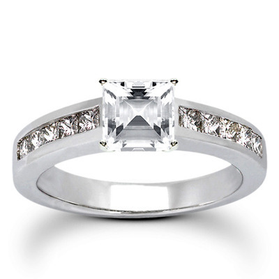 Princesss Cut Channel Set Diamond Engagement Ring (0.50 ct. tw.) - view 7 of 27