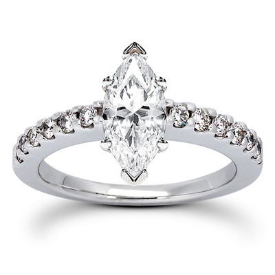 Round Cut Shared Prong Set Diamond Bridal Ring (0.36 ct.tw.) - view 13 of 25