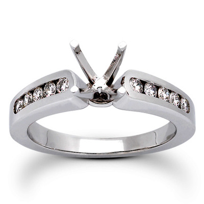 Classic Round Cut Channel Set Diamond Bridal Ring (0.30ct. tw. ) - view 17