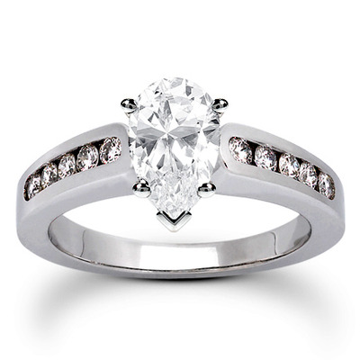 Classic Round Cut Channel Set Diamond Bridal Ring (0.30ct. tw. ) - view 11