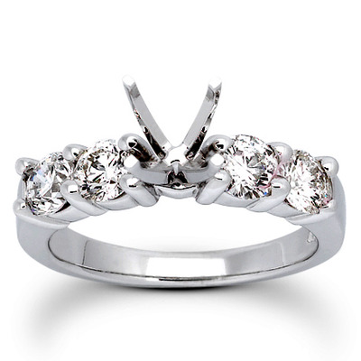 Round Cut Prong Set Diamond Bridal Ring (1.20 ct.tw.) - view 14