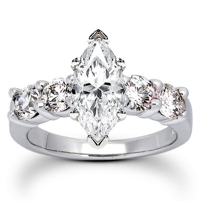 Round Cut Prong Set Diamond Bridal Ring (1.20 ct.tw.) - view 10