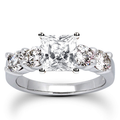 Round Cut Prong Set Diamond Bridal Ring (1.20 ct.tw.) - view 7