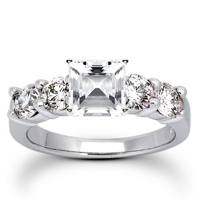 Round Cut Prong Set Diamond Bridal Ring (1.20 ct.tw.) - view 4