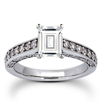 Round Cut Prong Set Diamond Bridal Ring (0.57 ct.tw.) - view 11