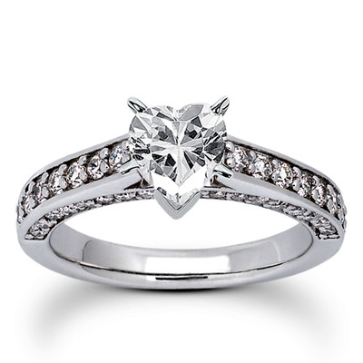 Round Cut Prong Set Diamond Bridal Ring (0.57 ct.tw.) - view 10