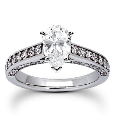 Round Cut Prong Set Diamond Bridal Ring (0.57 ct.tw.) - view 7