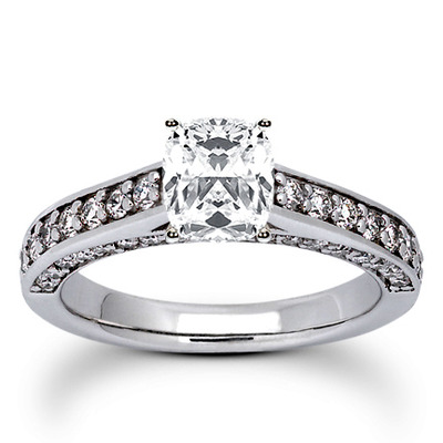 Round Cut Prong Set Diamond Bridal Ring (0.57 ct.tw.) - view 5