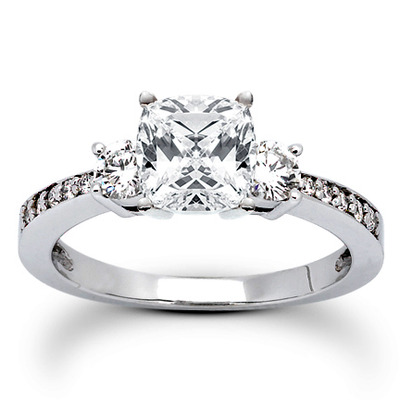 Round Cut Prong Set Diamond Engagement Ring (0.39 ct. tw.) - view 12