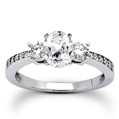 Round Cut Prong Set Diamond Engagement Ring (0.39 ct. tw.) - view 8