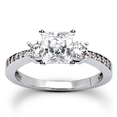 Round Cut Prong Set Diamond Engagement Ring (0.39 ct. tw.) - view 6