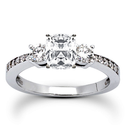 Round Cut Prong Set Diamond Engagement Ring (0.39 ct. tw.) - view 5