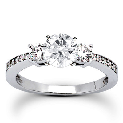 Round Cut Prong Set Diamond Engagement Ring (0.39 ct. tw.) - view 4